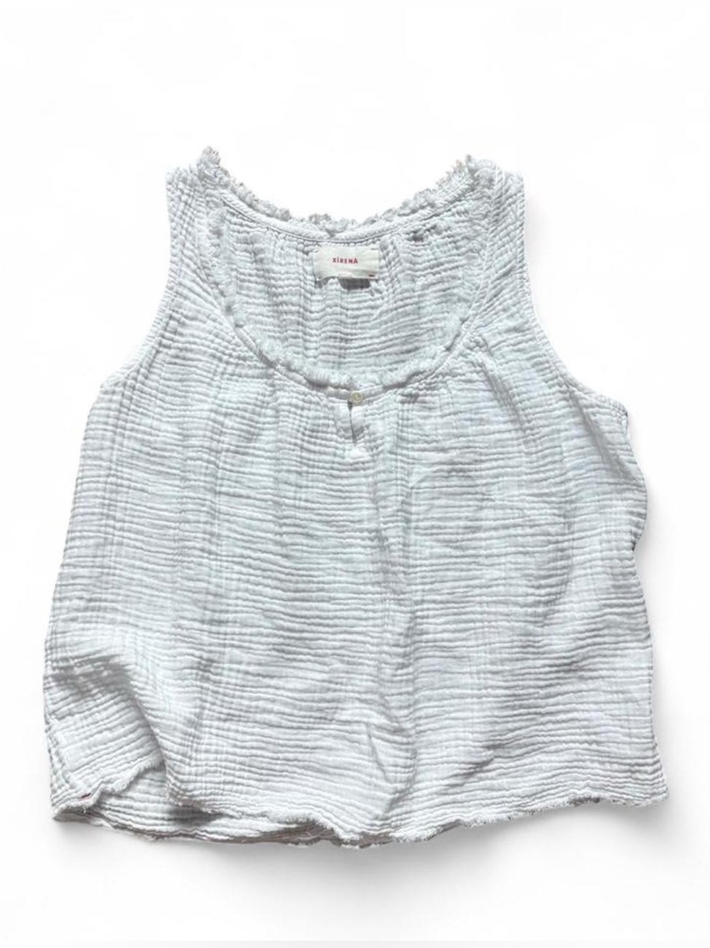 Xirena White Gauze Tank Top